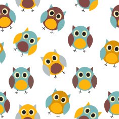 Owl Seamless Pattern Background Vector Illustration N14