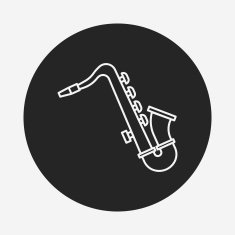 Saxophone line icon N2