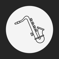 Saxophone line icon N4