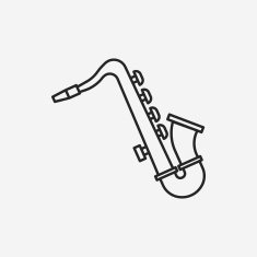 Saxophone line icon N5