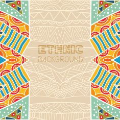 Background With Bright Tribal Border N2