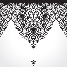 Vector seamless border in Victorian style N32