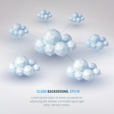 Abstract background with geometrical clouds