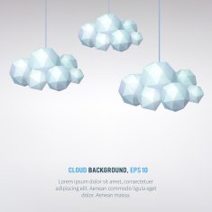 Abstract background with geometrical clouds N2