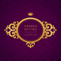 Vector ornamental framework in Victorian style