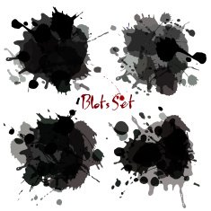 Abstract set blots Vector background