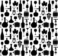 Wine seamless pattern N3