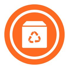 Recycling box icon