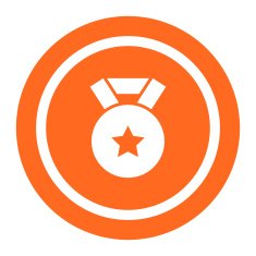 Medal with star sign