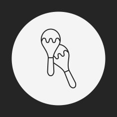 agogo bell line icon N4