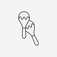 agogo bell line icon N5