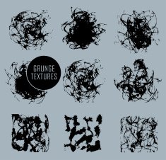 Abstract set of blobs splash labels N36