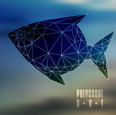 Abstract polygonal fish N14