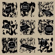 Abstract set of blobs splash labels N38