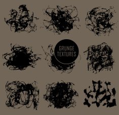 Abstract set of blobs splash labels N45