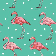 elegant flamingo seamless pattern N3