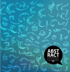 calligraphic floral design elements N40