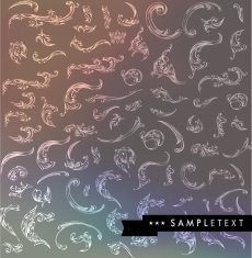 calligraphic floral design elements N50
