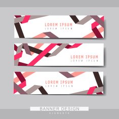 trendy banner template set design N3