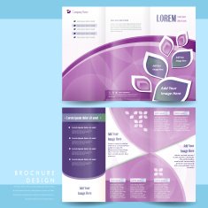 elegant tri-fold template design N3