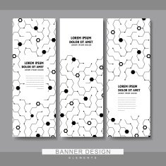 high-tech style banner template set