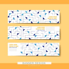 creative banner template set design