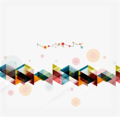 Clean colorful unusual geometric pattern design N72