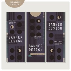creative banner template set design N4