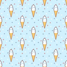Retro Ice cream cones pattern