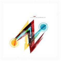 Modern blue and orange color shape composition N2