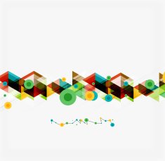 Clean colorful unusual geometric pattern design N102