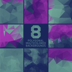 Set of abstract polygonal background N59