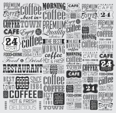 Set Of Vintage Retro Coffee N4