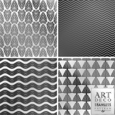 Art Deco seamless vintage wallpaper pattern N43
