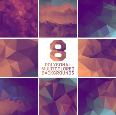 Set of abstract polygonal background N62