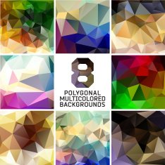 Set of abstract polygonal background N64
