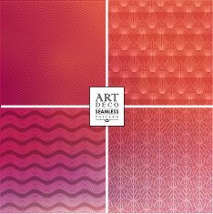 Art Deco seamless vintage wallpaper pattern N44