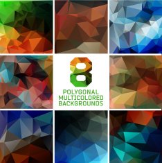 Set of abstract polygonal background N67