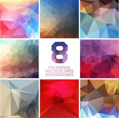 Set of abstract polygonal background N68