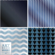 Art Deco seamless vintage wallpaper pattern N57