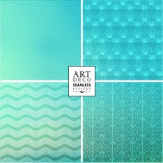 Art Deco seamless vintage wallpaper pattern N63