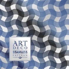 Art Deco seamless vintage wallpaper pattern N64