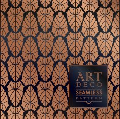 Art Deco seamless vintage wallpaper pattern N88