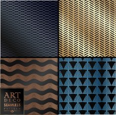 Art Deco seamless vintage wallpaper pattern N95