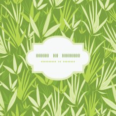 Bamboo branches frame seamless pattern background