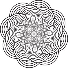 Black and White &ETH;&nbsp;ypnotic Background Vector Illustration N2