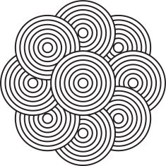 Black and White &ETH;&nbsp;ypnotic Background Vector Illustration N3