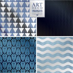 Art Deco seamless vintage wallpaper pattern N102