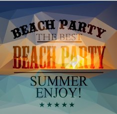 Polygonal seaside view sammer poster N30
