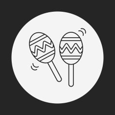 agogo bell line icon N8